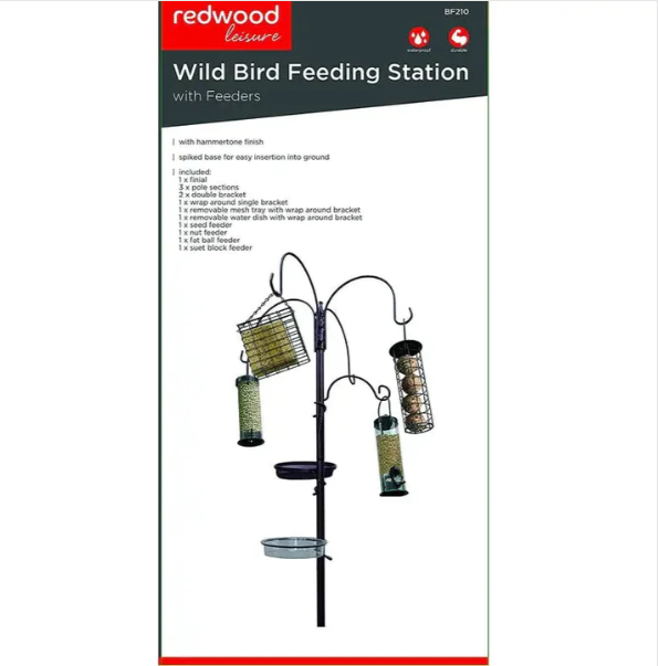 Redwood Leisure Wild Bird Feeding Station with Feeders BF210 - 370209