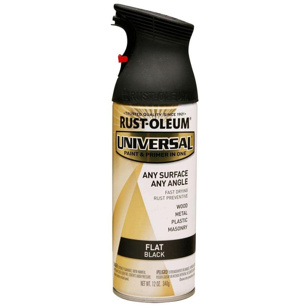 Rust-Oleum Universal All-Surface Paint - Flat Black Universal Spray Paint 400ml - 7500509
