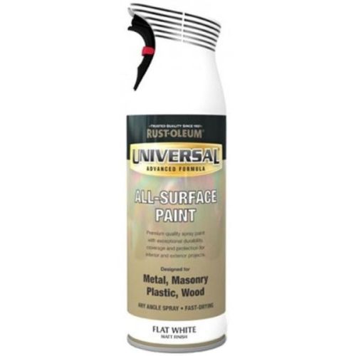 Rust-Oleum Universal All-Surface Paint - Gloss White Universal Spray Paint 400ml - 7500507