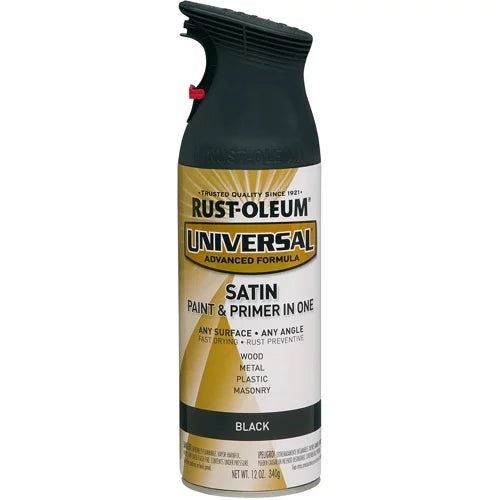 Rust-Oleum Universal All-Surface Paint - Satin Black Universal Spray Paint 400ml - 7500506