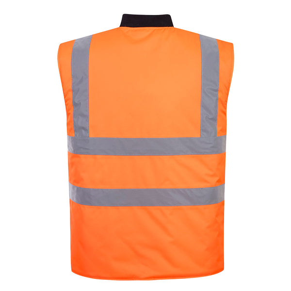Portwest S469 Hi-Vis Reversible Bodywarmer Orange