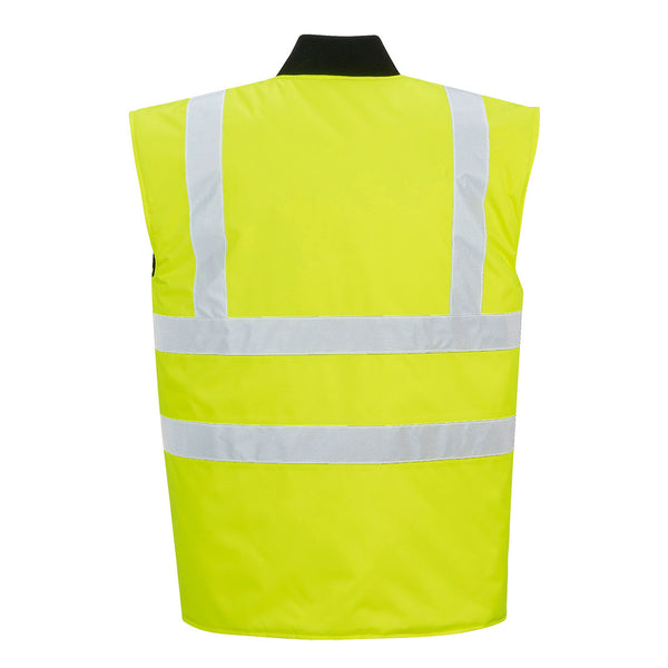 Portwest S469 Hi-Vis Reversible Bodywarmer Yellow