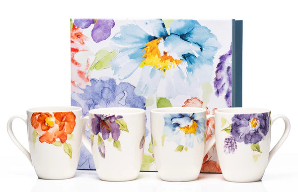 The Grange Collection Floral Mug Set of 4 - 642125