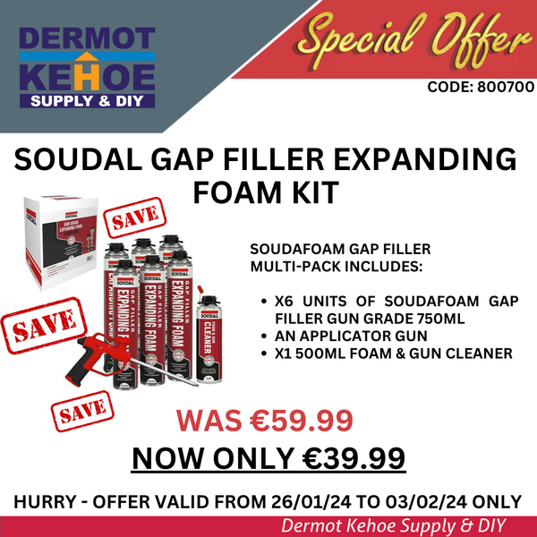 SOUDAL Gap Filler Expanding Foam Combi Kit - Special Offer - 800700