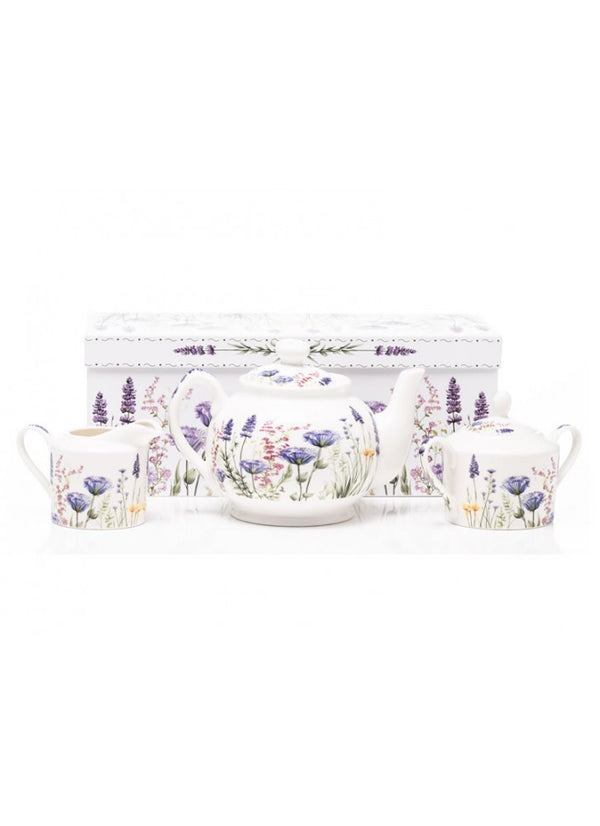 The Emma James Purple Design 3-Piece Tea Set - 644539