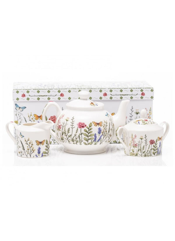 The Emma James Rose Design 3-Piece Tea Set - 644533
