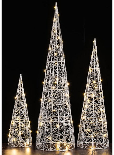 THE GRANGE COLLECTION CHRISTMAS SET OF 3 CONES 40,60,80CM - 6421292