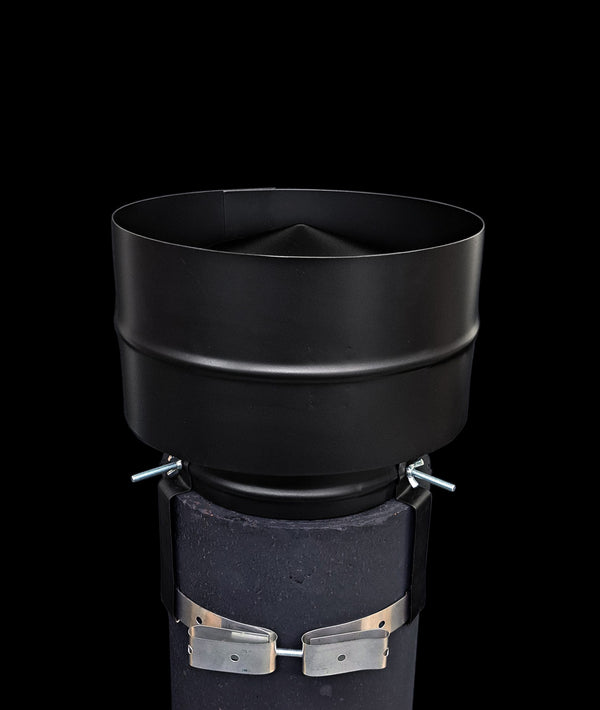 Static Anti Downdraught Chimney Cowl 8″ Black - 420708