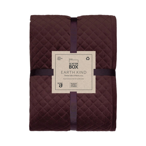 Scatter Box Erin 130 x 270cm Aubergine Throw - 646561