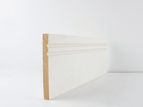 Seadec 144mm White Double Shaker Skirting Primed
