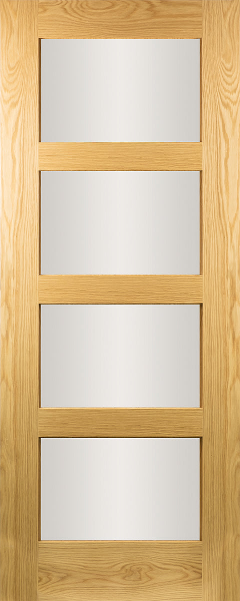 Seadec Columbus Oak 4 Panel Shaker Pre-Glazed Door