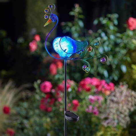 Smart Garden Solar Powered Peacock Stake Light - 39823