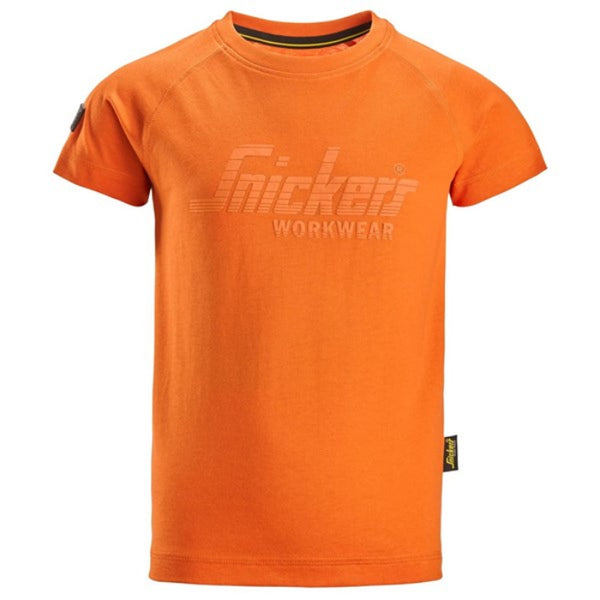 Snickers 7514 Junior Logo T Shirt in Orange