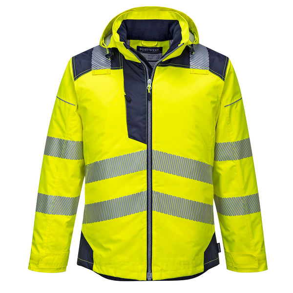 Portwest T400 PW3 Hi-Vis Yellow/Navy Winter Jacket