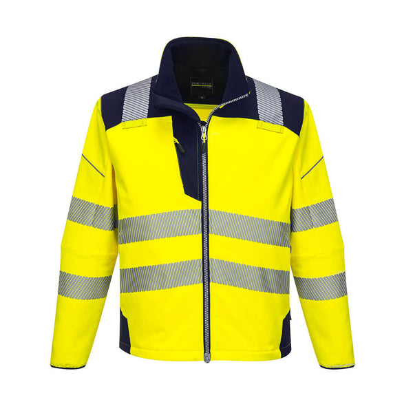 Portwest T402 Hi-Vis Softshell Yellow/Navy