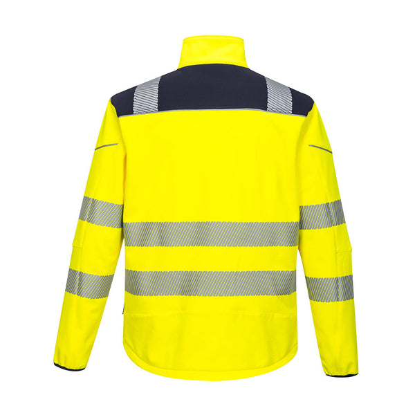 Portwest T402 Hi-Vis Softshell Yellow/Navy