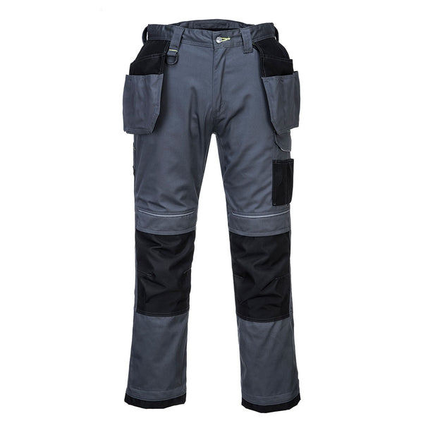 Portwest T602 Holster Work Trousers Zoom Grey/Black