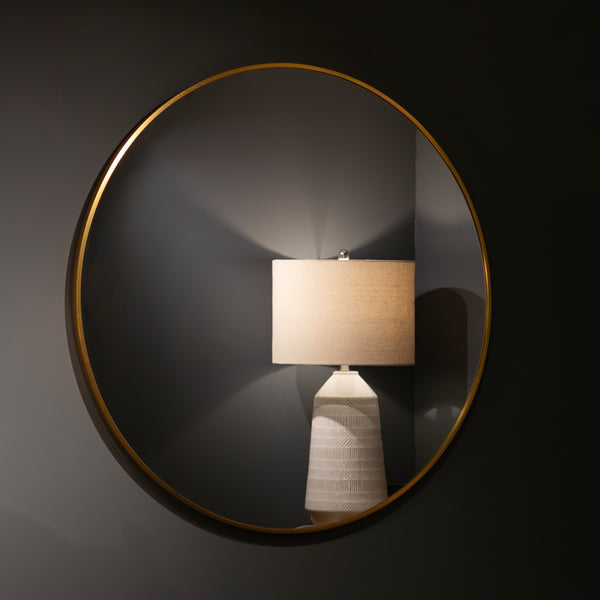 Modena Round Wall Mirror Gold 90cm