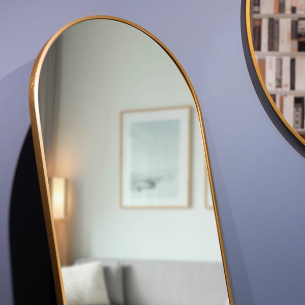 Modena Floor Standing Mirror Gold 160cm