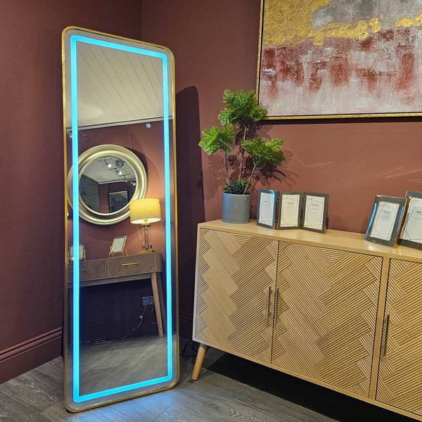 MODENA 160CM GOLD CHEVAL MIRROR - 6460402