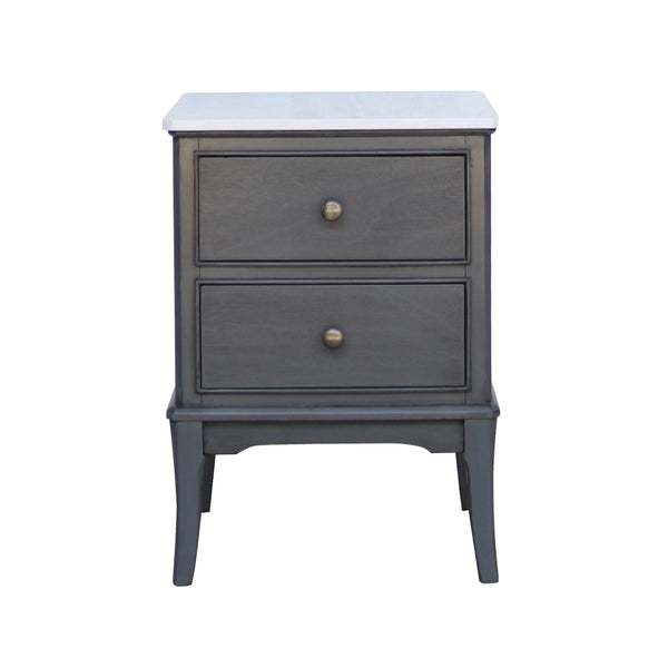 MONROE 2 DRAWER ACCENT TABLE W/MARBLE TOP - 641136