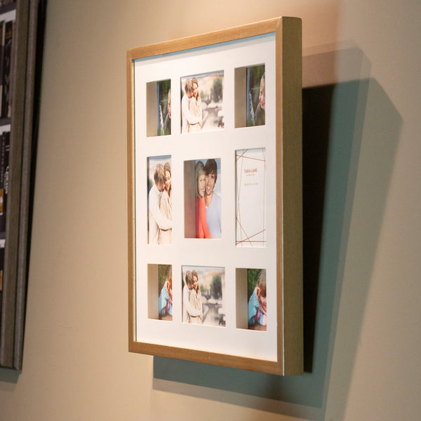 Gallery 3D collage 9 picture Frame champagne - 647401