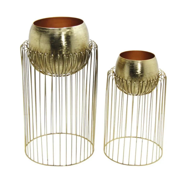 Tara Lane indoor Planters with Stand Set of 2 - 643553