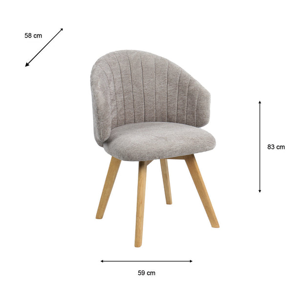 Lainey Chair Oatmeal - 642627