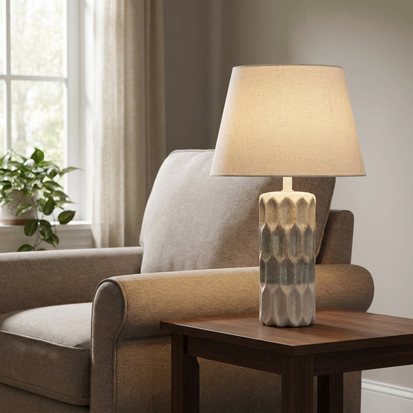 41CM PRESLEY CERAMIC BEDSIDE LAMP - 63301