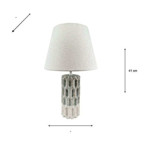 41CM PRESLEY CERAMIC BEDSIDE LAMP - 63301