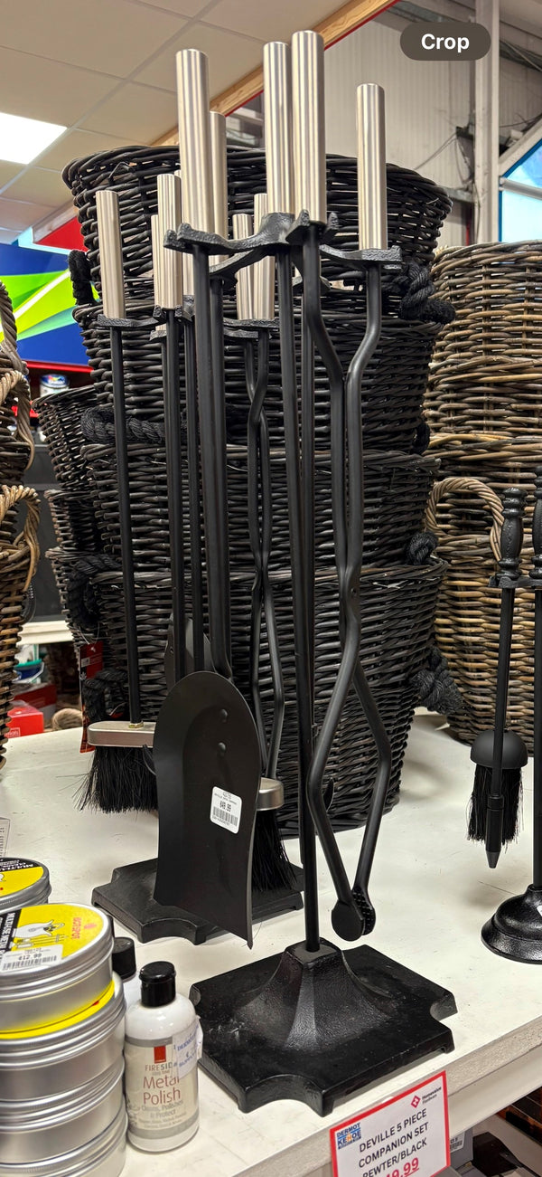 De Vielle Contemporary Companion Set Black And Pewter 28