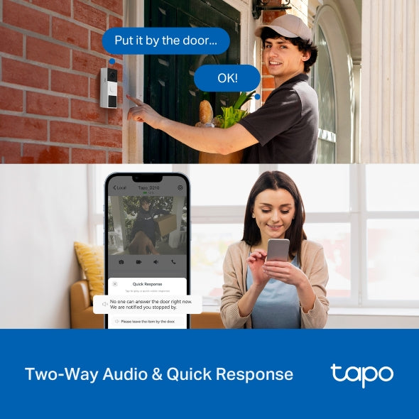 TP-Link Tapo 2K VIDEO DOORBELL CAMERA & CHIME - 62871