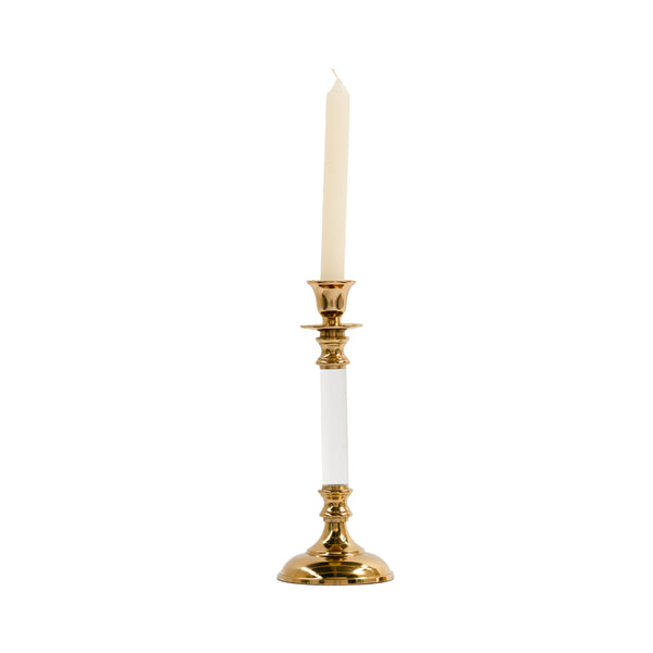 Tara Lane Alani 26cm Acrylic Gold Candle Stick - 633013