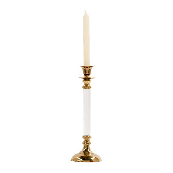 Tara Lane Alani 31cm Acrylic Gold Candle Stick - 633012