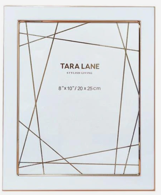 Tara Lane Ella Photo Frame White/Gold