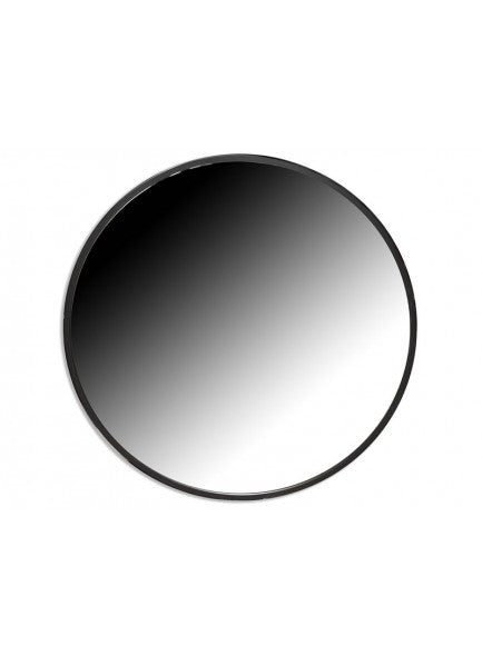 The Grange 50cm Black Round Mirror - 643285
