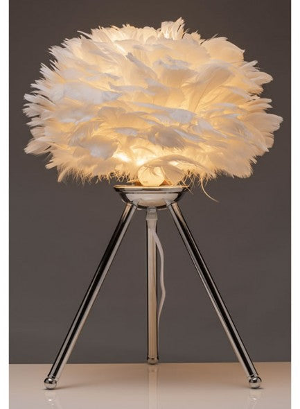 The Grange Chrome Tripod Feather Lamp - 632975