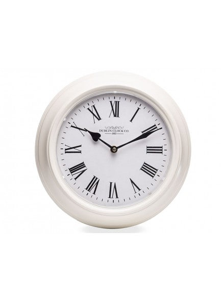 The Grange Dublin Clock Co. Iron Wall Clock White/Grey 30cm - 646246