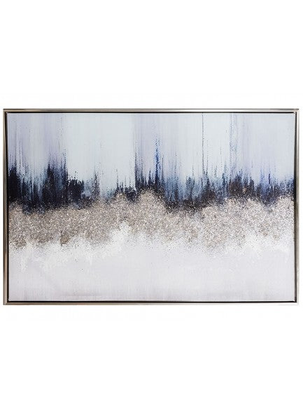 The Grange Navy Textured Glitter Canvas - 6437