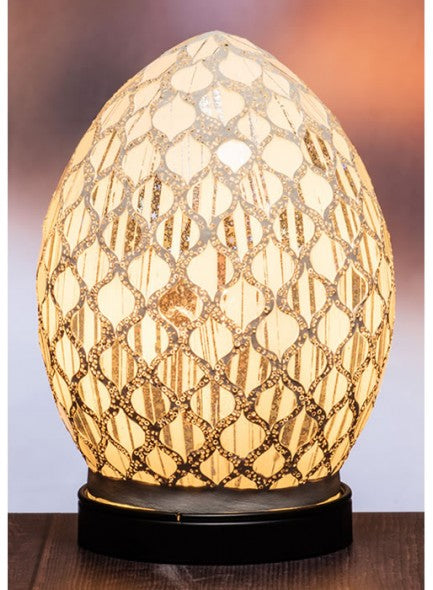 The Grange White Mosaic Egg Lamp - 6410508