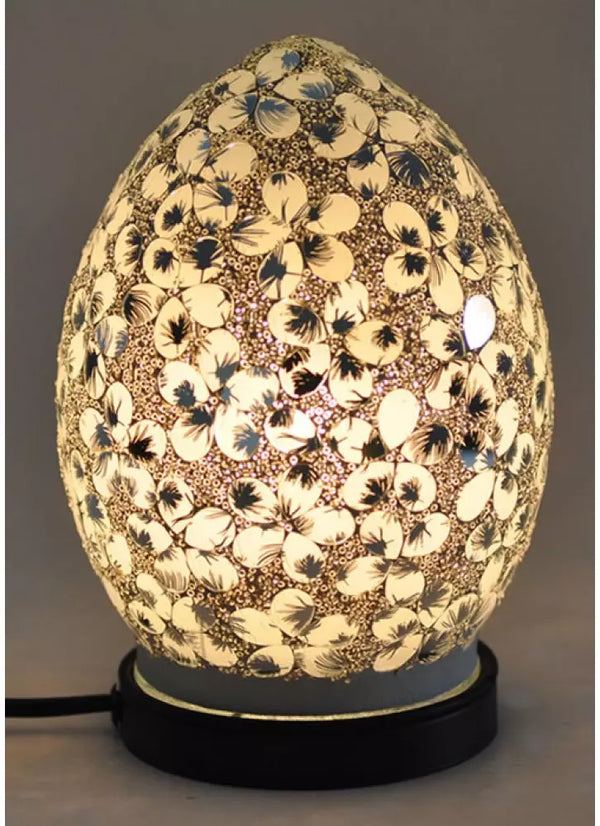 The Grange White Mosaic Egg Lamp - 646682