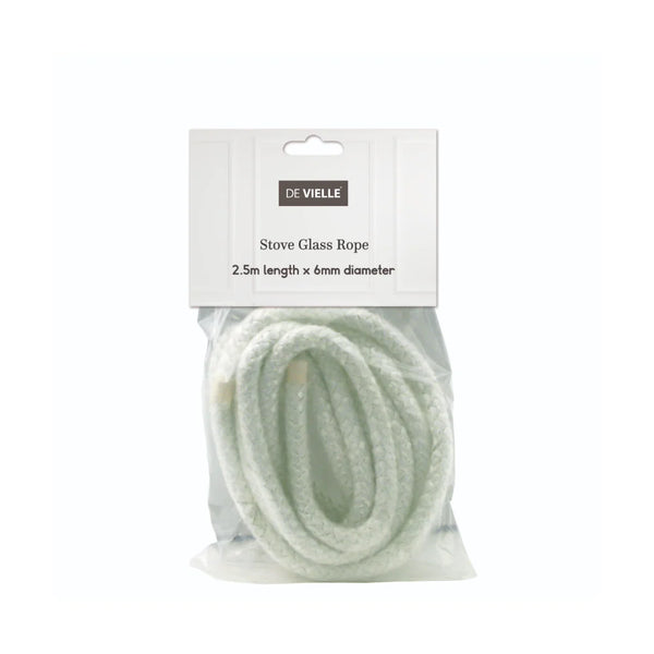 De Vielle Glass Fibre Woven Stove Rope 2.5m x 6mm - 420497