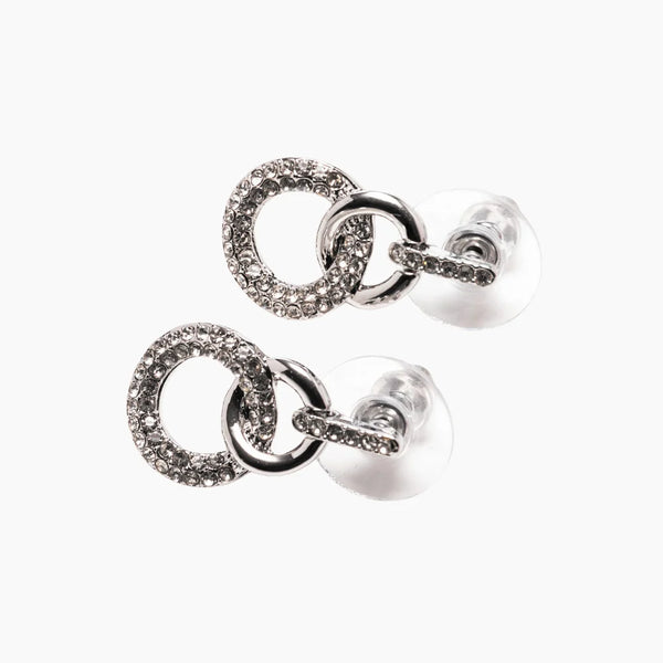 Newgrange Living Silver Link Hoop Stud Earrings - 727120