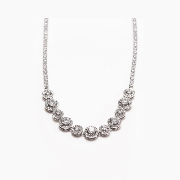 Newgrange Living Silver Diamond Cluster Pendant Necklace - 727514