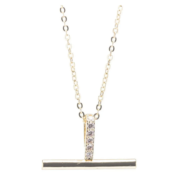 Newgrange Living Gold T-Bar Necklace - 727000