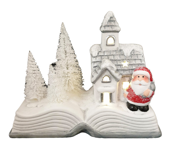 WGP Ceramic Santa Book Ornament - 661057