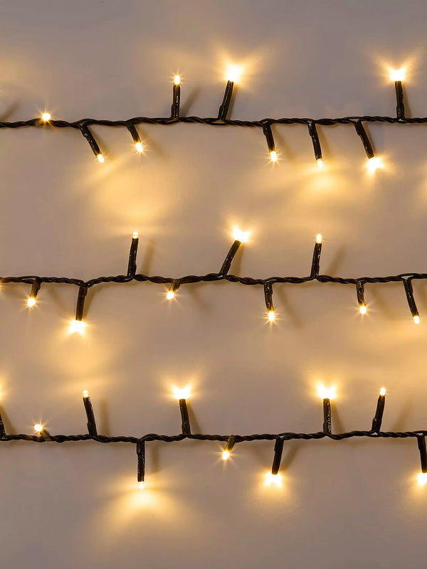 1000 Compact Christmas Lights W/Green Cable