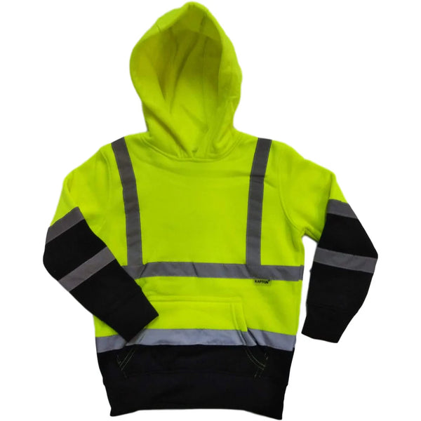 Kids Hi Vis Hoodie Yellow/Navy