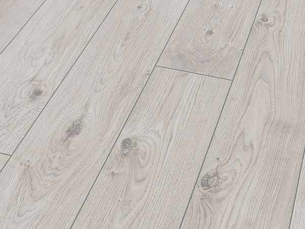Whiteriver Mammut 12mm Everest Oak White Long Plank Laminate Flooring