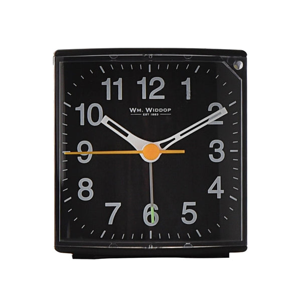 Wm. Widdop Silent Sweep Alarm Clock Black & White - 644137
